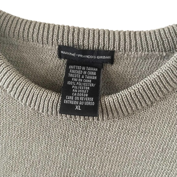 Marithe Francois Girbaud | Crewneck Raglan Sleeve Sweater in Light Army Green XL - Picture 5 of 8